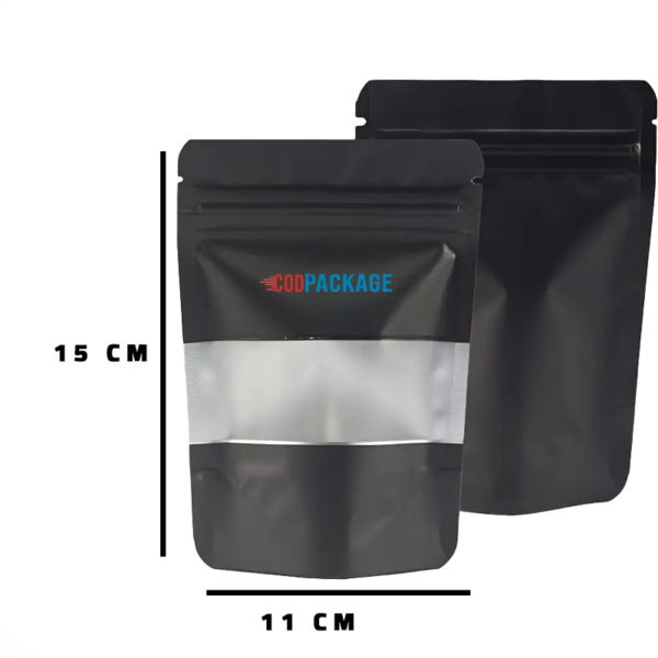 Sachet doypack noir 10x15 (125g)