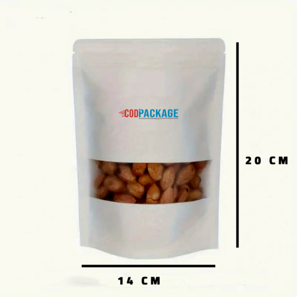 Sachet doypack blanc 14x20 (250g)
