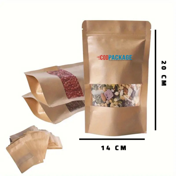 Sachet doypack maron 14x20 (250g)